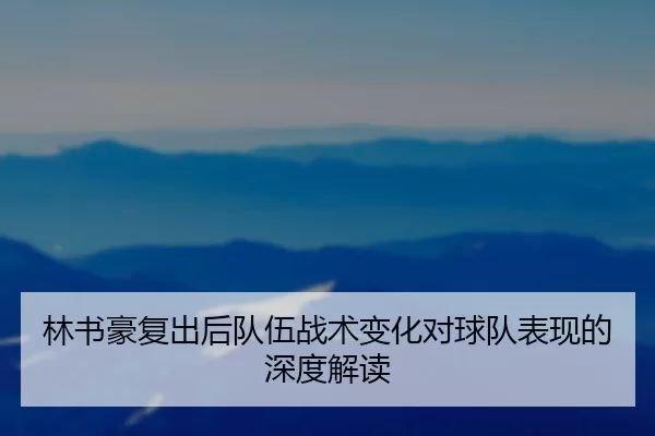 林书豪复出后队伍战术变化对球队表现的深度解读